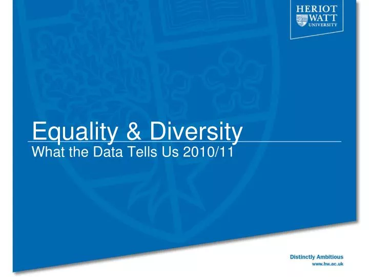 equality diversity what the data tells us 2010 11