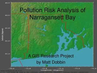 Pollution Risk Analysis of Narragansett Bay