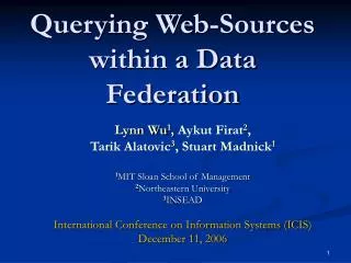Querying Web-Sources within a Data Federation