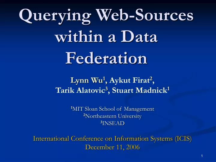 querying web sources within a data federation