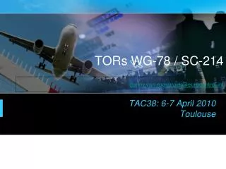 TORs WG-78 / SC-214