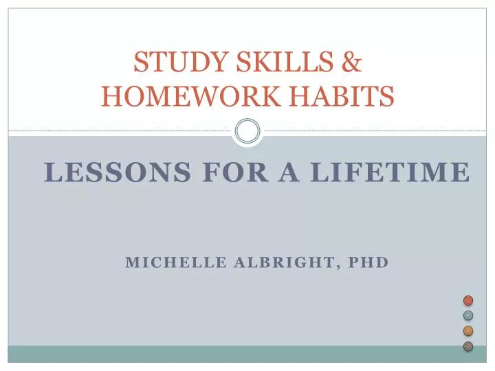 study skills homework habits