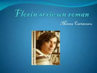 florin scrie un roman