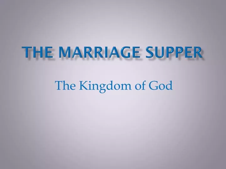the marriage supper