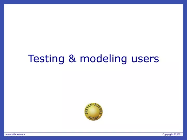 testing modeling users