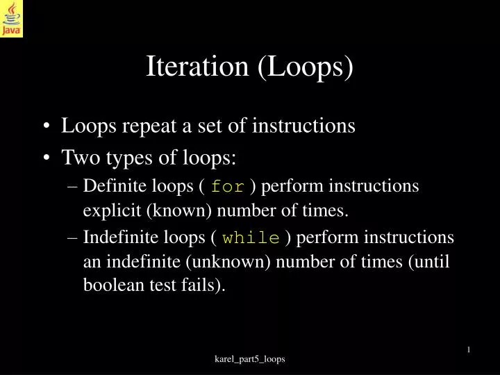 iteration loops