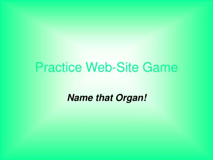 practice web site game