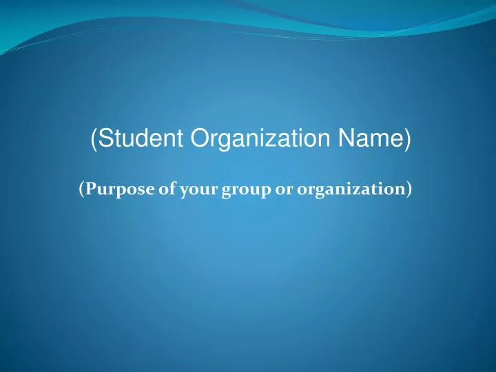 purpose of your group or organization