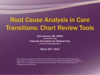 Root Cause Analysis (RCA) in ICPCA