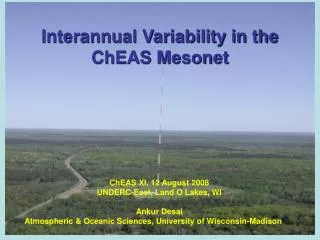 Interannual Variability in the ChEAS Mesonet