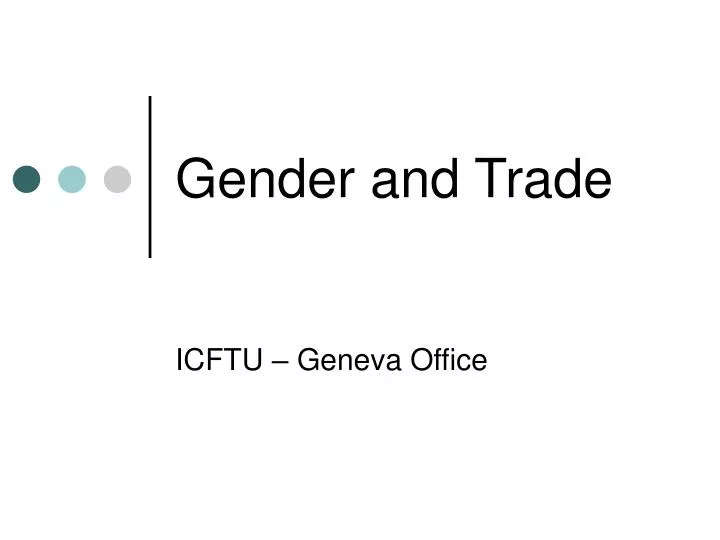 gender and trade