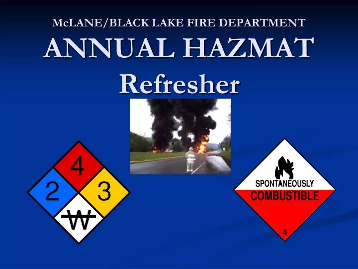 mclane black lake fire department annual hazmat refresher
