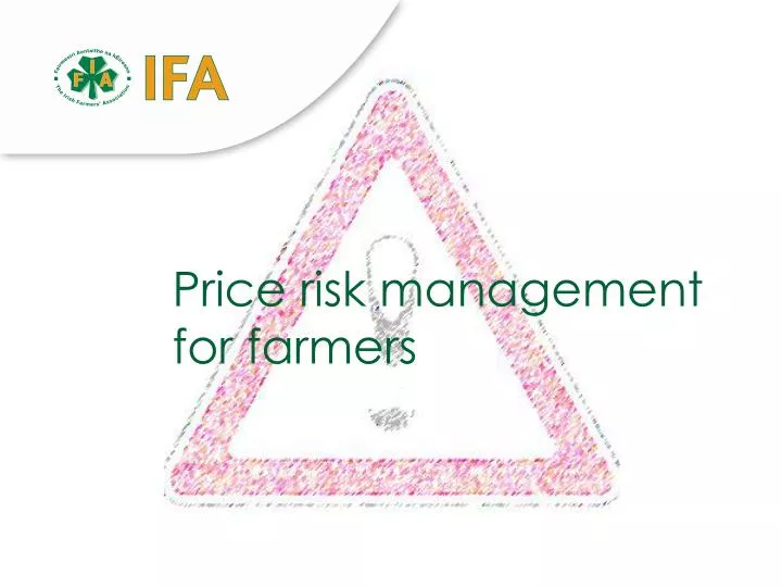 price risk management for farmers
