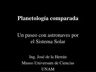 planetolog a comparada