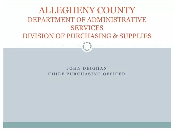 allegheny county department of administrative services division of purchasing supplies