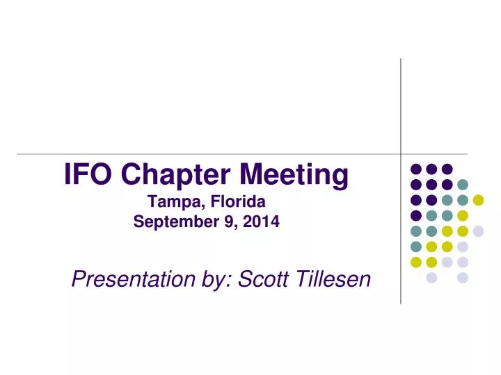 ifo chapter meeting tampa florida september 9 2014