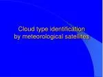 Cloud type identification by meteorological satellites - slide 1