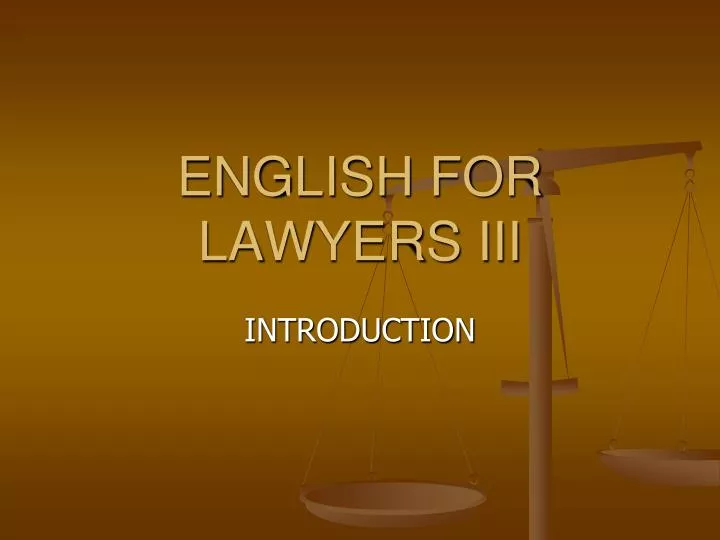 english for lawyers iii
