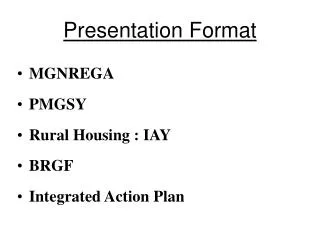 Presentation Format