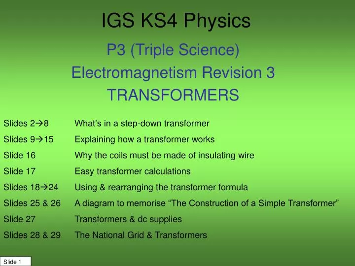 igs ks4 physics
