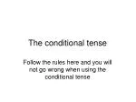The conditional tense - slide 1