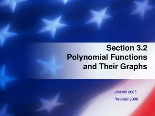 section 3 2 polynomial functions and their graphs