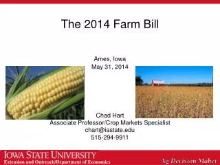 The 2014 Farm Bill