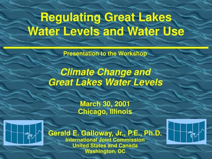 regulating great lakes water levels and water use