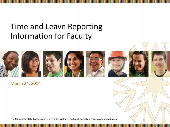 time and leave reporting information for faculty