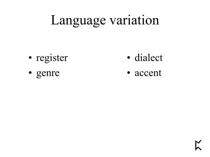 language variation