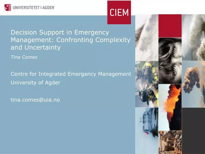 decision support in emergency management confronting complexity and uncertainty