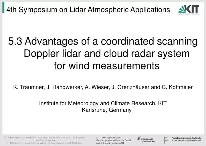4th symposium on lidar atmospheric applications