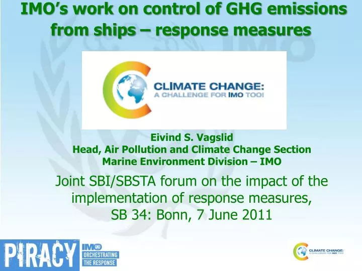 imo s work on control of ghg emissions from ships response measures