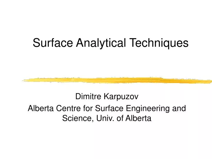 surface analytical techniques