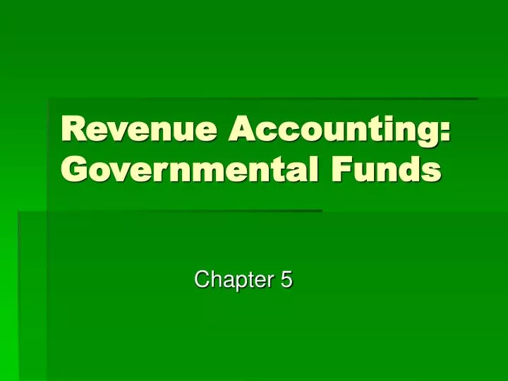 revenue accounting governmental funds