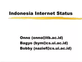 Indonesia Internet Status