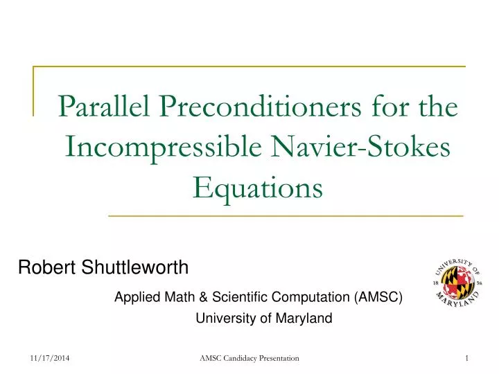 parallel preconditioners for the incompressible navier stokes equations