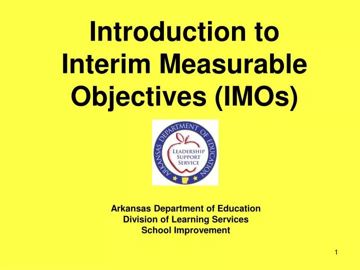 introduction to interim measurable objectives imos