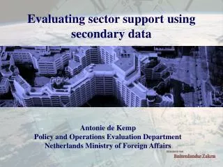 Evaluating sector support using secondary data