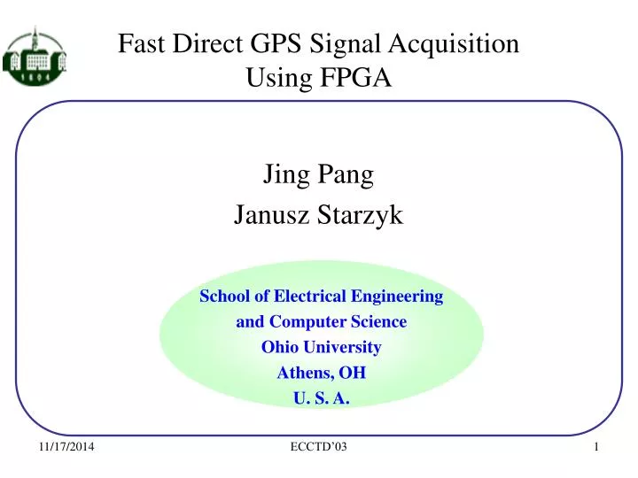 fast direct gps signal acquisition using fpga