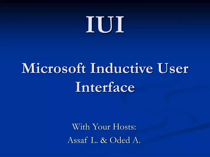iui microsoft inductive user interface
