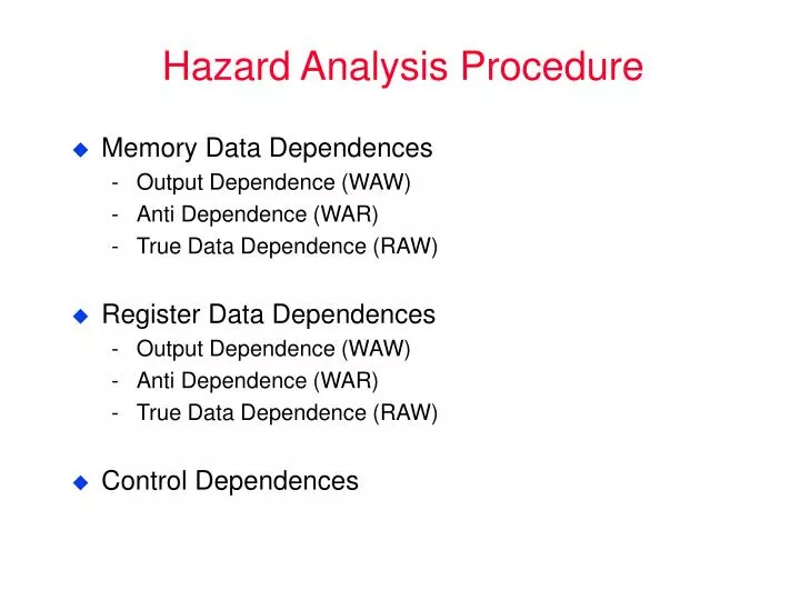 hazard analysis procedure
