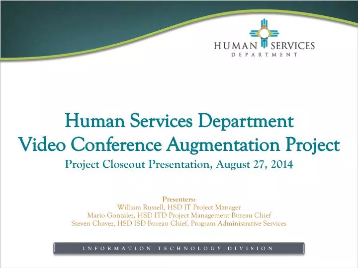 human services department video conference augmentation project