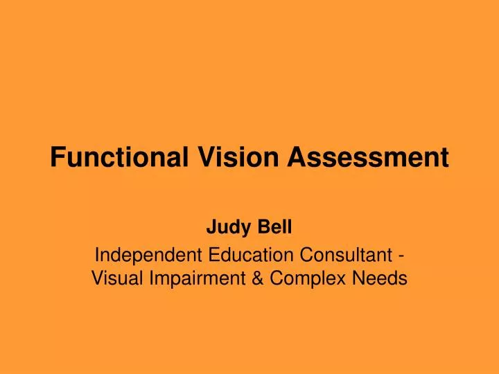 functional vision assessment