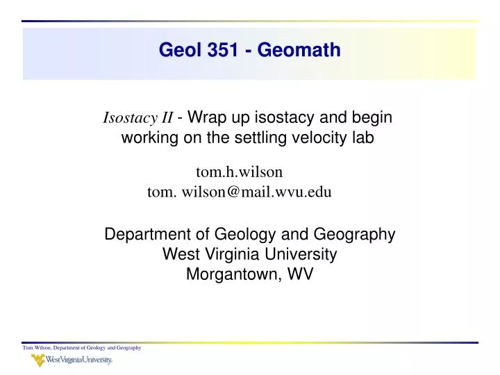 geol 351 geomath
