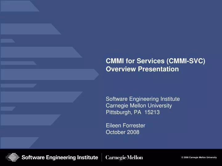 cmmi for services cmmi svc overview presentation
