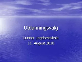 utdanningsvalg