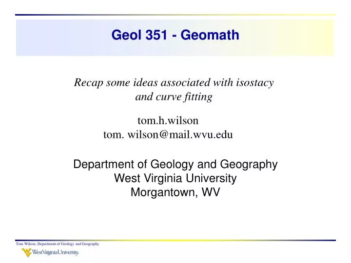 geol 351 geomath