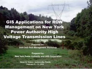 GIS Applications for ROW Management on New York Power Authority High Voltage Transmission Lines