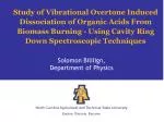 Vibrational Overtone-Induced Dissociation of Organic Acids from Biomass Burning - slide 1